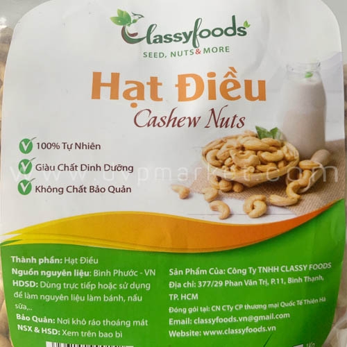 Classy - Nhân hạt điều 500g